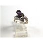 Sterling Silver Amythest Marcasites Ring Size 7