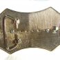Vintage Silvertone & Green "For Your Silver Dollar" Belt Buckle Unbranded 62915