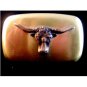 Vintage Cowboy Western Long Horn Belt Buckle Made in U.S.A.
