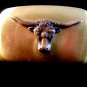 Vintage Cowboy Western Long Horn Belt Buckle Made in U.S.A.