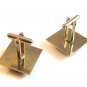 Vintage Silver Tone & Black Carnival Glass Cufflinks