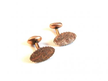Vintage 1890 - 1920's Gold Tone Cufflinks
