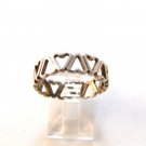 Vintage Sterling Silver Hearts & Hearts Ring Sz 8