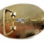 Vintage 1980's 2 Tone Western Square Dance Belt Buckle Not Marked 092314