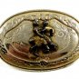 Vintage 1980's 2 Tone Western Square Dance Belt Buckle Not Marked 092314