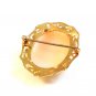 Vintage Gold Tone Shell Cameo Brooch / Pendant