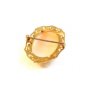 Vintage Gold Tone Shell Cameo Brooch / Pendant