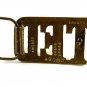 Vintage Solid Brass TED Belt Buckle 11072013