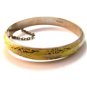 Vintage Siam Sterling Silver Yellow Niello Enamel Dancer  Bracelet