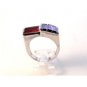 Vintage Sterling Silver Amythests Garnets Ring Sz 8