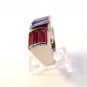Vintage Sterling Silver Amythests Garnets Ring Sz 8