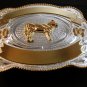 2007 Silver & Gold 2 Tone Livestock Show Steer Belt Buckle by Justin