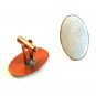 Vintage 1960 - 1970's Copper Enameled Oblong Cufflinks