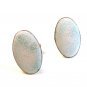 Vintage 1960 - 1970's Copper Enameled Oblong Cufflinks