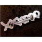 Vintage Sterling Silver Xs & Os Hugs Kisses Brooch