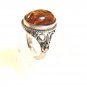 Sterling Silver & Baltic Amber Ring Size 8