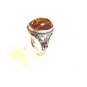 Sterling Silver & Baltic Amber Ring Size 8