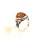 Sterling Silver & Baltic Amber Ring Size 8