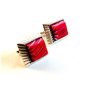 Vintage 1970's Silver Tone Pink Cufflinks by Hickok U.S.A.