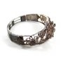 True Vintage 1930's - 1950's Silver Flower Bracelet Unmarked 110714