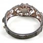 True Vintage 1930's - 1950's Silver Flower Bracelet Unmarked 110714