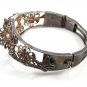 True Vintage 1930's - 1950's Silver Flower Bracelet Unmarked 110714
