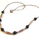 Southwest Sterling Silver & Black Onyx 20" Necklace