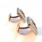 Vintage Deco Gold Tone Goldish Celluloid Cuff Links - A