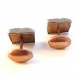 Vintage Deco Gold Tone Goldish Celluloid Cuff Links - A
