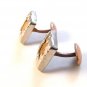 Vintage Deco Gold Tone Goldish Celluloid Cuff Links - A