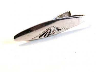 Vintage 1950 - 1960's Sterling Silver Tie Clasp