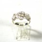 Sterling Silver Sparkley CZ Flower  Ring Size 7 Unbranded 7815 Made In Peru