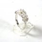 Sterling Silver Sparkley CZ Flower  Ring Size 7 Unbranded 7815 Made In Peru