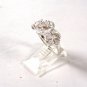 Sterling Silver Sparkley CZ Flower  Ring Size 7 Unbranded 7815 Made In Peru