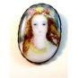 Large Vintage Portrait of a Erethral Lady Brooch