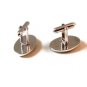 Unmarked Silver Tone & Black & Blue Masonic Cufflinks