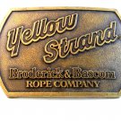 Vintage Yellow Strand Broderick & Bascom Rope Company Belt Buckle U.S.A.