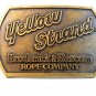 Vintage Yellow Strand Broderick & Bascom Rope Company Belt Buckle U.S.A.
