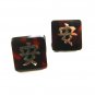 Vintage Silvertone & Goldtone Lucite Oriental Writing Cufflinks Unbranded 73015