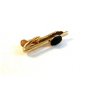 Vintage 1950's - 1960's Gold Tone Black Tie Clasp Signed HICKOK U.S.A.