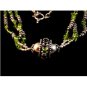 Vintage Tribal Silver & Peridot 20" Necklace