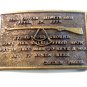 Vintage LIne of The Minute Men Rifle Belt Buckle By Instyle, Prov, R.I.
