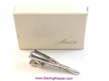 Vintage with Box 1950's - 1960's Anson Silver Tone Garden Shears ScissorsTie Cla