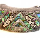 Vintage Mexican Sterling Silver & Abalone Belt Buckle