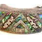 Vintage Mexican Sterling Silver & Abalone Belt Buckle