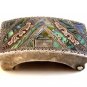 Vintage Mexican Sterling Silver & Abalone Belt Buckle
