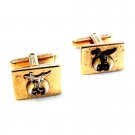 Vintage Gold Tone Masonic / Shriner Cufflinks by Hickok U.S.A.