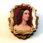 Vintage Portrait of 19th Century Lady Brooch