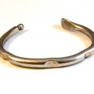 Vintage Signed Pipo Silver Cuff Bracelet