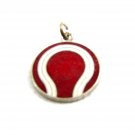 1960's Red & White Enameled Charm 61214